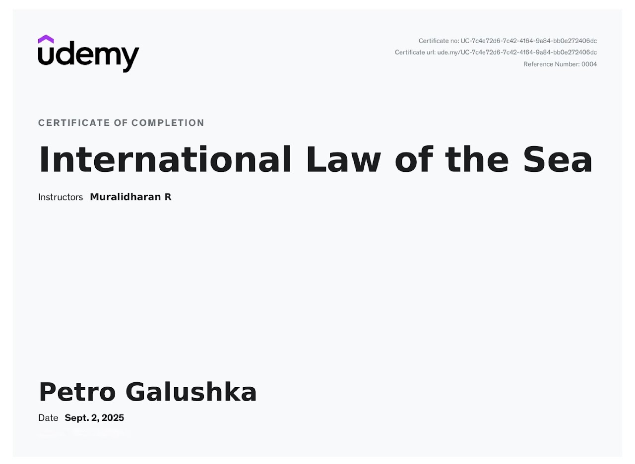 International Law of the Sea — Udemy